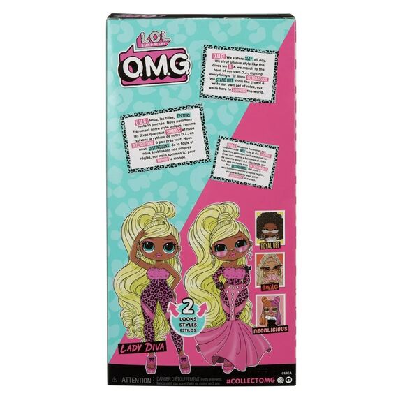 LOL Surprise OMG Lady Diva Fashion Doll with Fashions and Accessories, Ages 4+ - Picture 3 of 5